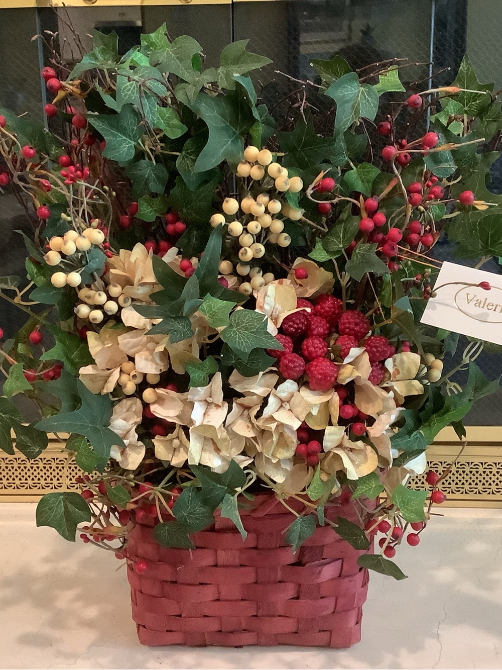 Winter Holiday Basket By Valerie Parr Hill